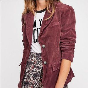 Free People Byron Blazer in Mulberry | Size Small
